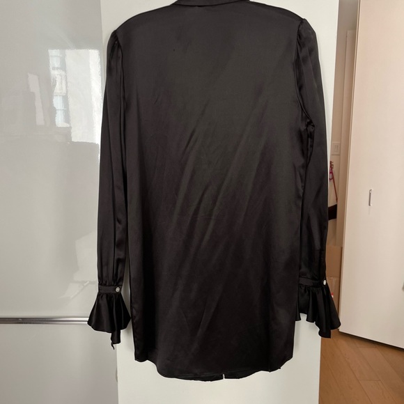 Polo Ruffled Silk Cuff Shirt Size 4 $328.00 - Picture 4 of 10